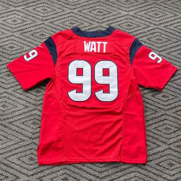 Mens Nike On Field Houston Texans JJ Watt Red Football Stitched Jersey Size 44 - Picture 1 of 6